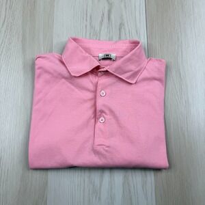 Kired Mens Pink Short Sleeve Comfort Outdoor Golf Performance Polo Shirt Size 52